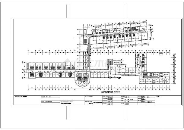 长134.83米 宽28.3米 6层医院病房楼电消施设计图纸-图二
