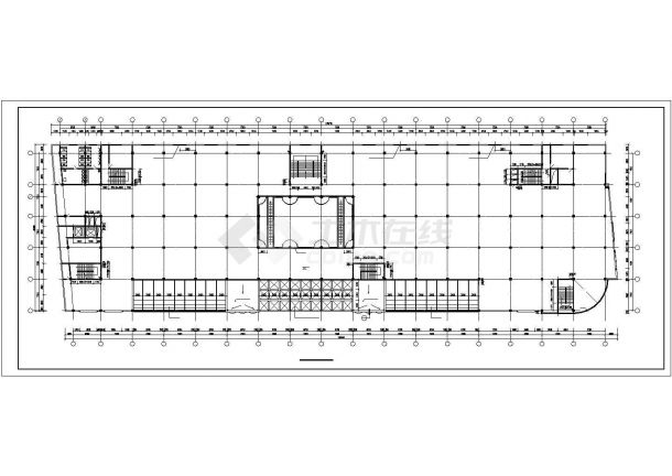 台州市某1.2万平米4层框架结构百货商场建筑设计CAD图纸-图一