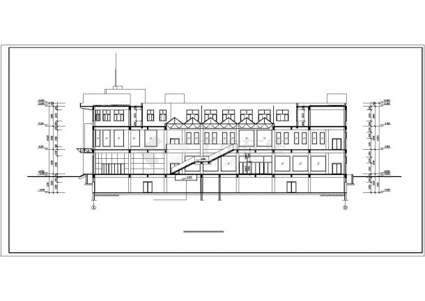 8500平米3层混合结构百货商城建筑设计CAD图纸（含地下层）-图一