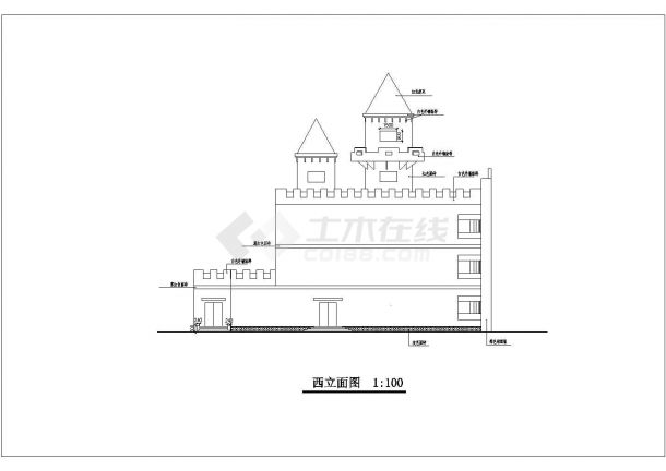 大型幼儿园建筑设计施工CAD图-图一