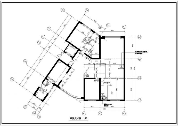 高档住宅户型室内精装修施工图纸_图1