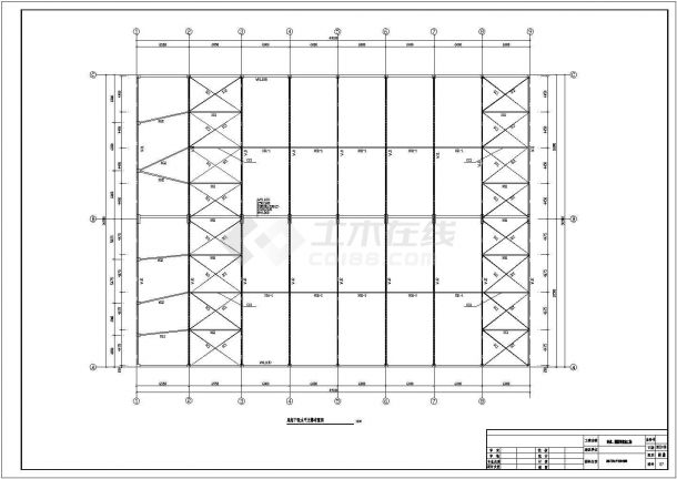 某钢桁架冷库加工场设计cad全套结构施工图(含设计说明)-图二