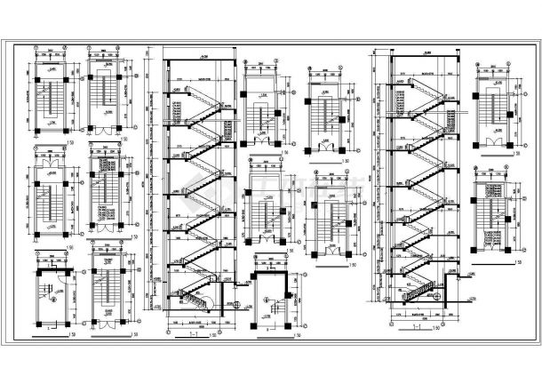 2.9万平米13+1层框架结构商务酒店全套建筑设计CAD图纸-图二