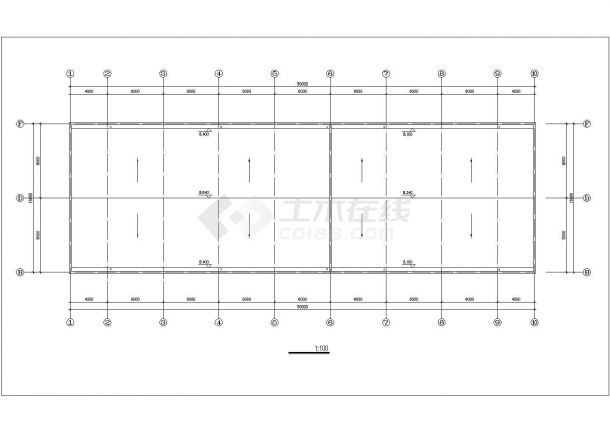 南通市某工厂2500平米2层混合结构食堂浴室楼建筑设计CAD图纸-图二
