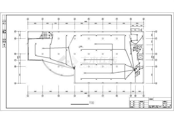 四层带地下室电气商场电气施工cad图(含强弱电设计)-图一
