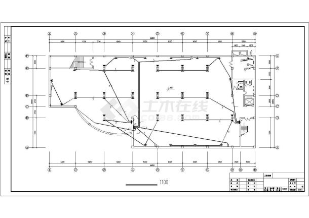 四层带地下室电气商场电气施工cad图(含强弱电设计)-图二