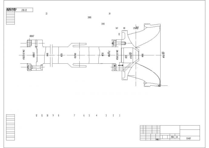某电站发电机械图纸CAD节点构造设计图_图1