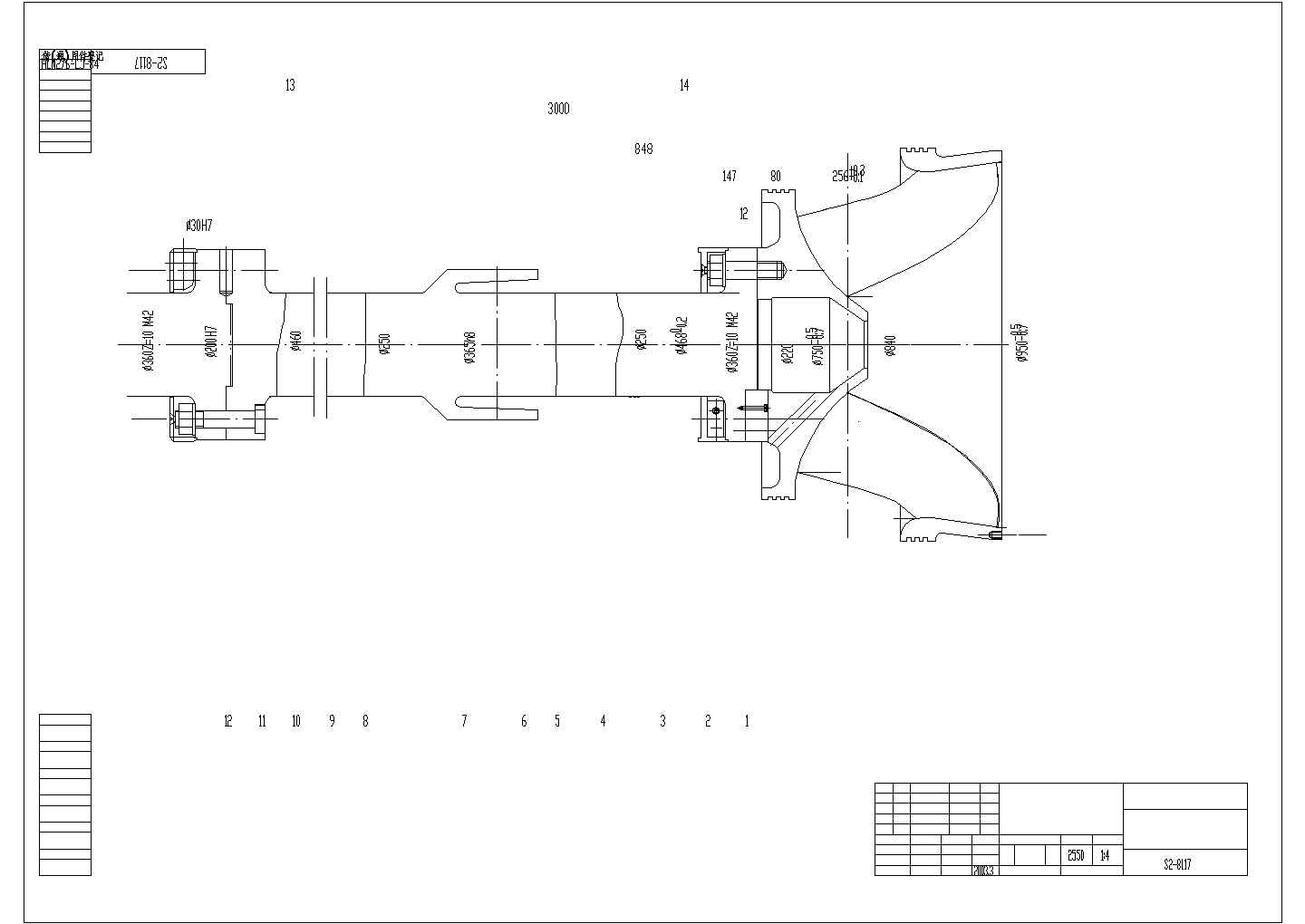 某电站发电机械图纸CAD节点构造设计图