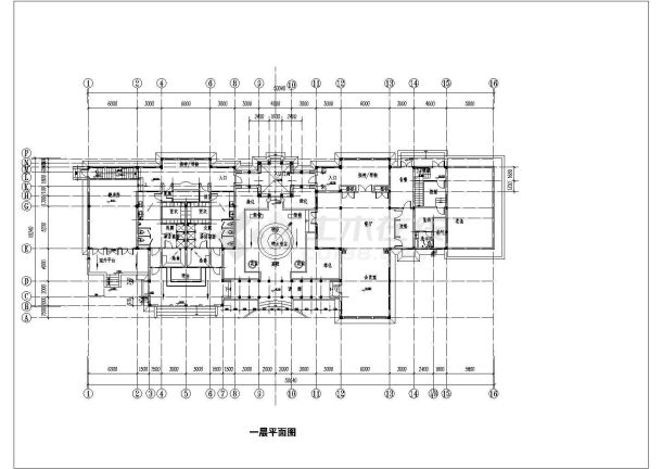 某地下一层地上一层框架结构中式古典风格酒店健身中心设计cad建筑施工图（甲级院设计）-图二