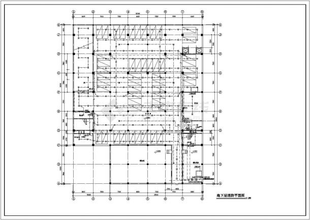 五层商场消防工程设计CAD施工图-图一