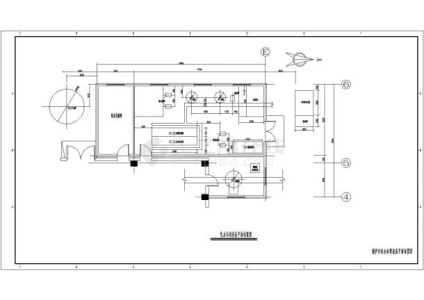 某电厂锅炉水处理设计cad施工图纸（甲级院设计）-图二