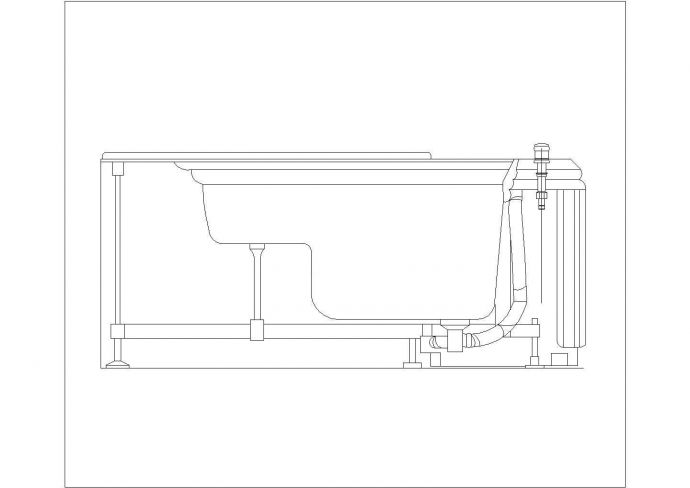 某成品浴缸CAD全套构造设计图纸_图1
