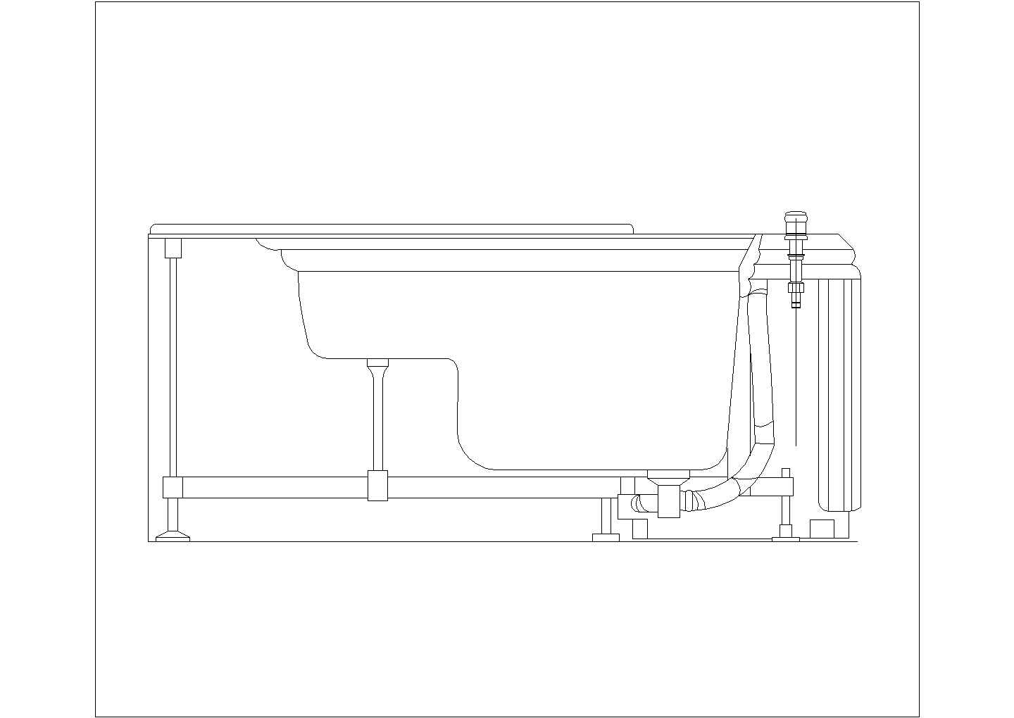 某成品浴缸CAD全套构造设计图纸
