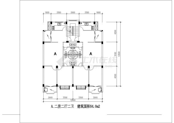 哈尔滨市新维花园小区经典热门的平面户型设计CAD图纸（共19张）-图一