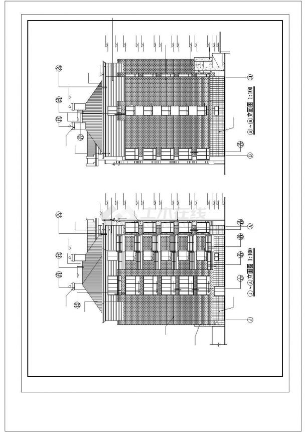常州中谷花园小区6层砖混结构住宅楼建筑设计CAD图纸（含架空层和阁楼）-图一