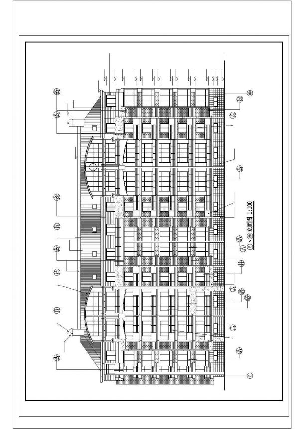 常州中谷花园小区6层砖混结构住宅楼建筑设计CAD图纸（含架空层和阁楼）-图二