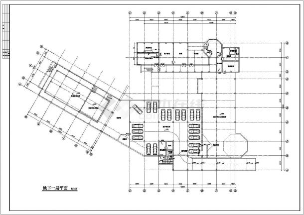 会所设计建筑施工CAD图-图一