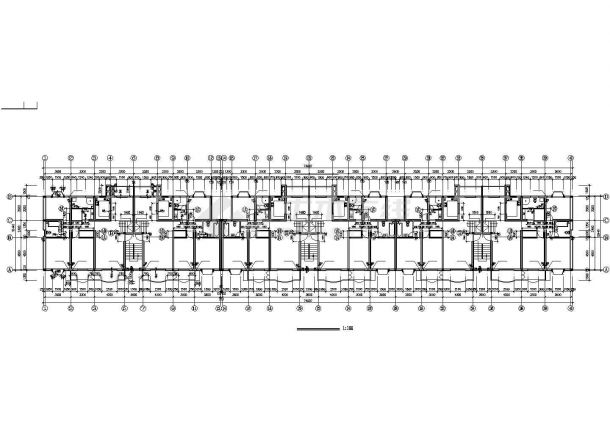 莆田市安庆花苑小区6层混合结构住宅楼建筑设计CAD图纸（含跃层）-图二