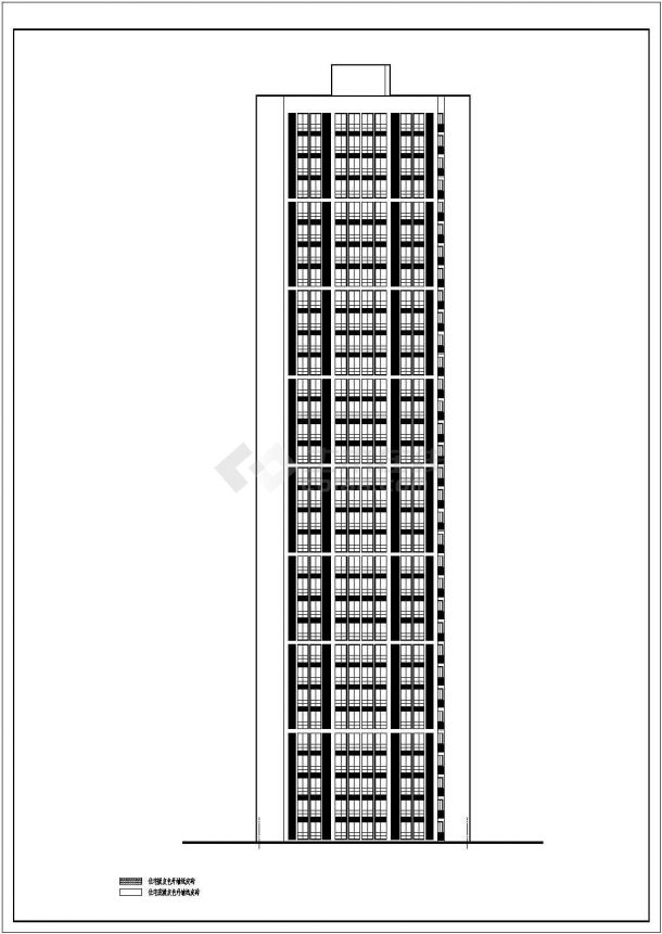 广州市富阳花苑小区33层剪力墙结构住宅楼建筑设计CAD图纸-图一