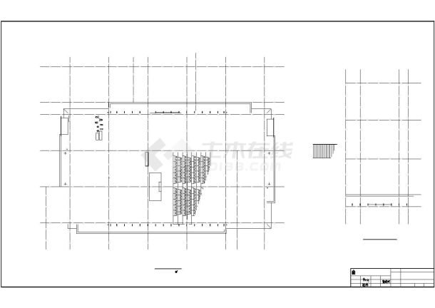 某中学风雨操场CAD建筑施工图纸-图一