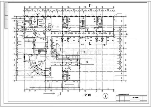 3151平方米幼儿园三层教学楼建筑设计施工cad图，共九张-图二