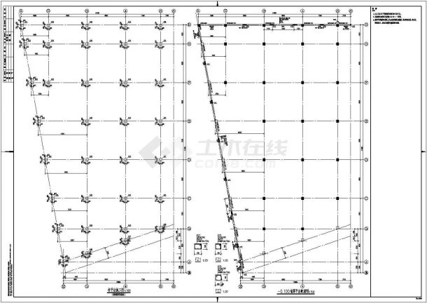 2层2671平米框架结构家具商场建施结施【平立剖 门窗 结构全图 说明】CAD设计施工图-图一