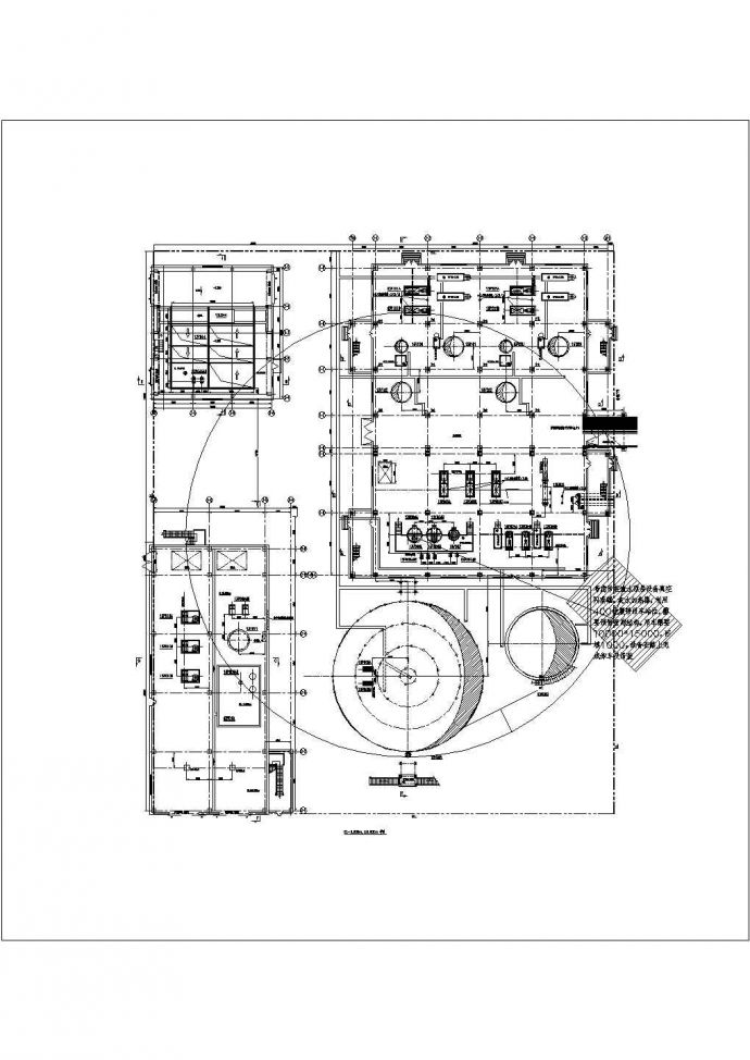 某化工厂渣水处理工程设计cad详细施工图纸_图1