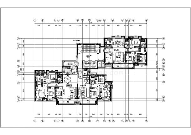 郑州夏苑花园30层框架结构住宅楼平立面设计CAD图纸（含机房层）-图一