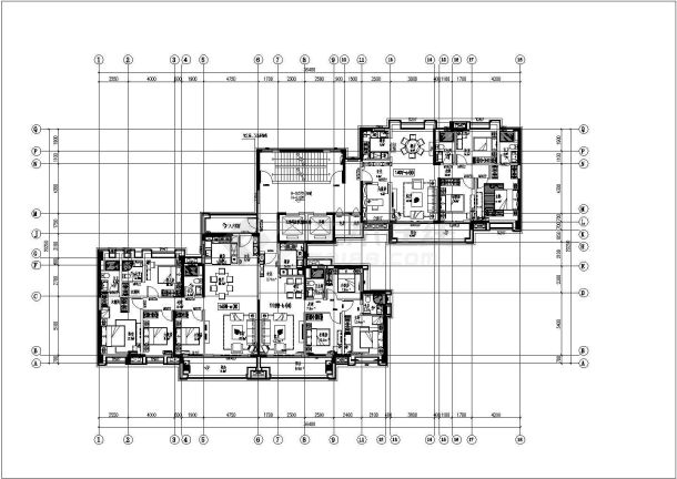 郑州夏苑花园30层框架结构住宅楼平立面设计CAD图纸（含机房层）-图二