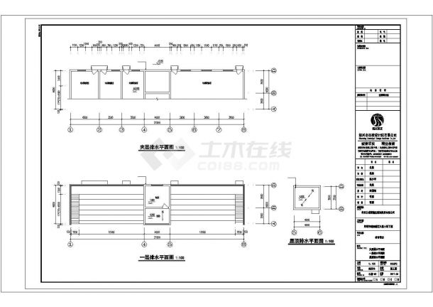 六里体育看台CAD给排水电气图-图二