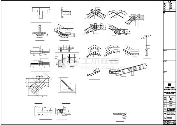 南游客中心框架结构CAD设计图纸-图二