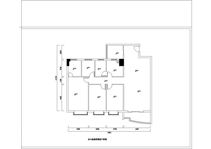 经典三居室室内装饰装修平面设计cad施工图纸_图1