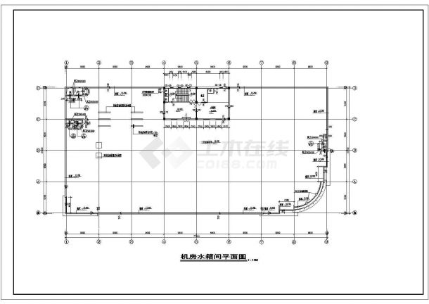 某 -1+3层超市商场（9945㎡）建筑施工图设计-图一