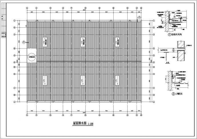 3500平米双层框架结构洗浴中心全套建筑设计CAD图纸_图1