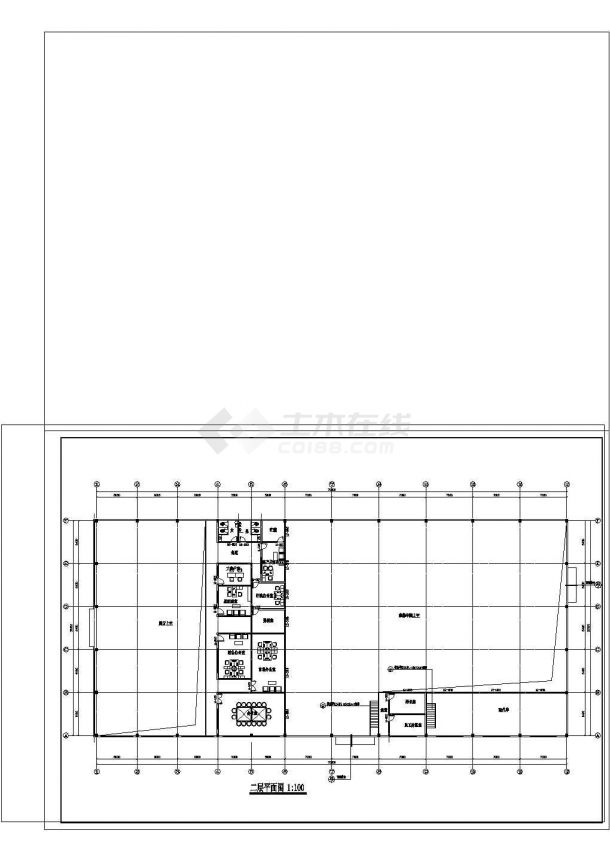 五菱4S店建筑cad非常标准图纸-图二