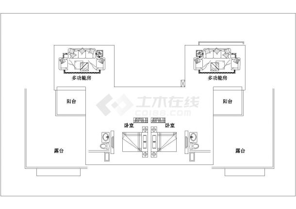 滁州市宝丽嘉园小区3层砖混结构单体高档别墅平面设计CAD图纸-图一