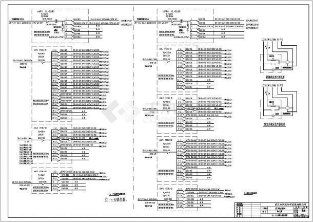 宾馆电路系统详细设计全套cad施工图-图二