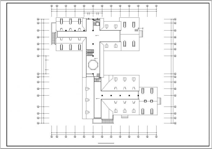 南京市某商业街3200平米3层框混结构艺术治疗建筑设计CAD图纸_图1