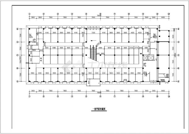 1.2万平米6层钢框架结构服装城全套结构设计CAD图纸-图一