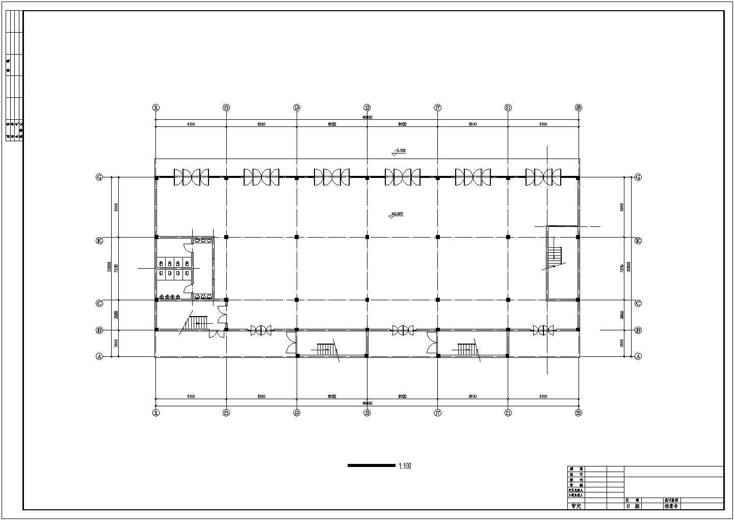 4800平米6层框混结构招待所平面设计CAD图纸（含总图/2套方案）