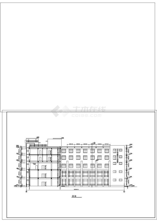 郑州市某科技公司3600平米5层框混结构研发中心建筑设计CAD图纸-图二