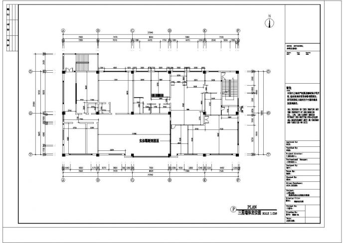 奔腾科技办公楼装修设计施工图纸_图1