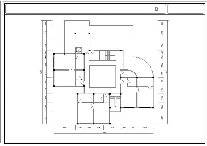 某三层幼儿园教学楼建筑方案设计图，共4张图纸_图1