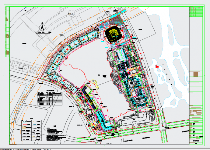 某地无锡万达文旅城施工图总图专业CAD图纸_图1
