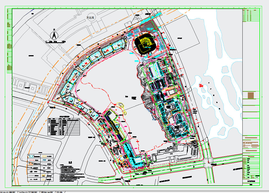 某地无锡万达文旅城施工图总图专业CAD图纸