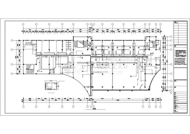 某地区5层小宾馆电气设计CAD平剖面图-图二