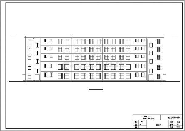 6900平米5层框架结构商业办公楼建筑设计CAD图纸（底层商场）-图一