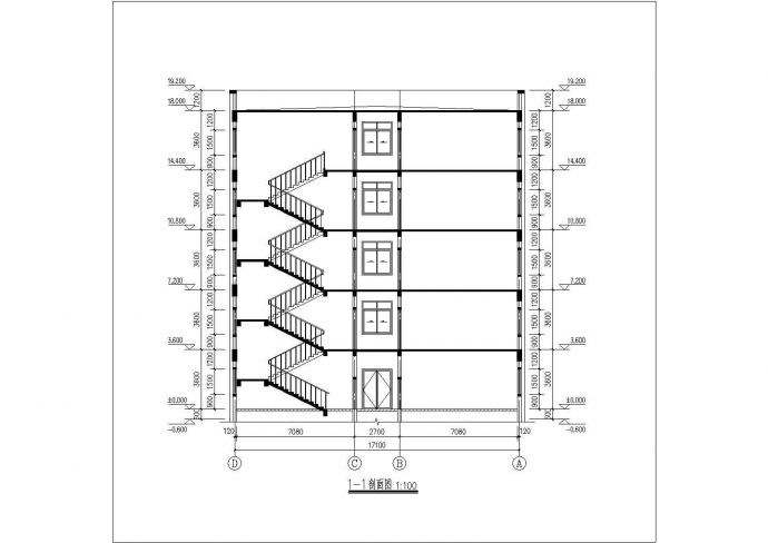 济南市某建筑公司4400平米五层框架结构办公楼全套建筑设计CAD图纸_图1