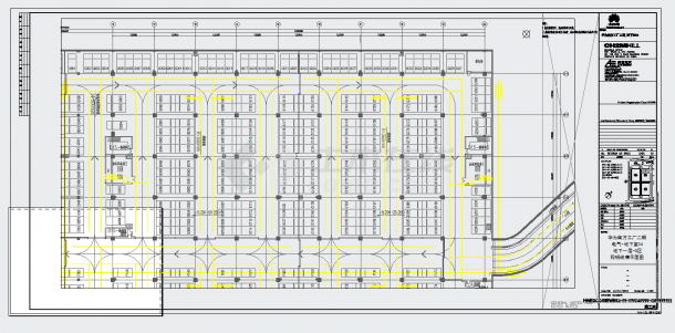 某地工业厂房电气地下室地下一层照明线槽平面图CAD图纸-图二