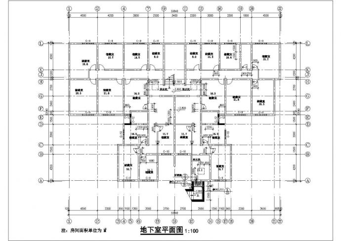 6层住宅楼CAD建筑施工平面图_图1